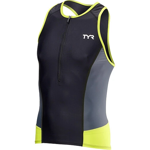 TYR Стартовый топ для триатлона Competitor Tri Tank Black/Lime