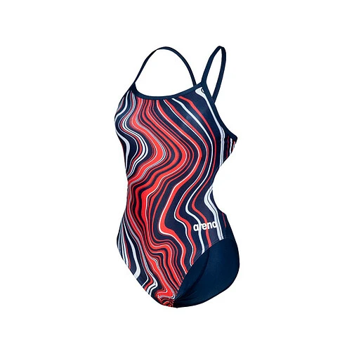Arena Купальник CHALLENGE BACK MARBLED navy-red multi