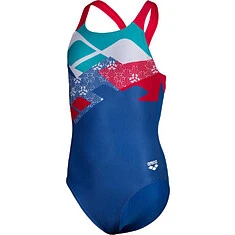 Arena Купальник спортивный ARENA LOGO KIKKO SWIM PRO JR roy-fr rose-wh multi