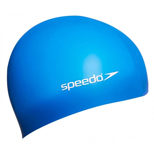 Speedo Шапочка для плавания Junior Plain Flat Silicone Cap Blue