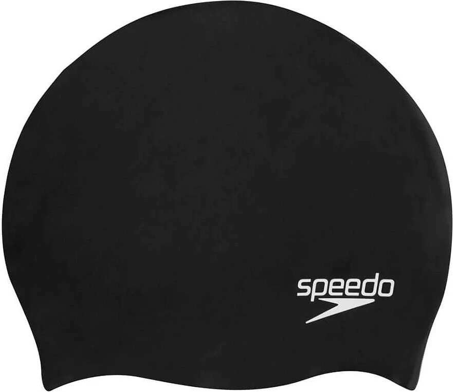 Speedo Шапочка для плавания Plain Moulded Silicone Cap JR black