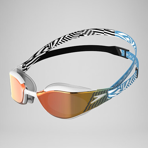 Speedo Очки для плавания Fastskin Hyper Elite Mirror Goggles Blue/Black