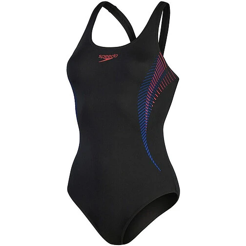 Speedo Спортивный купальник Placement Muscleback BLACK/RED