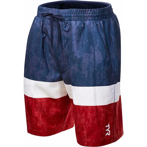 TYR Шорты для плавания Shoreline Swell Swim Short Red-White-Blue