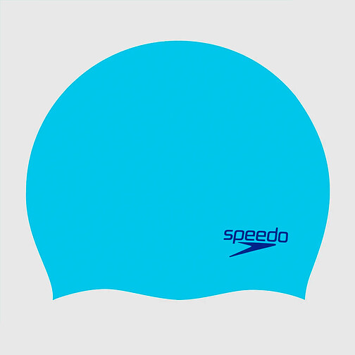 Speedo Шапочка для плавания Plain Moulded Silicone Cap JR light/blue