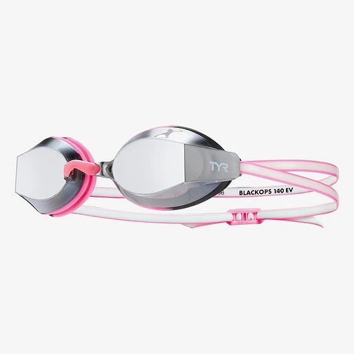 TYR Очки для плавания Women's Black Ops 140 EV Mirrored Racing Silver/Pink