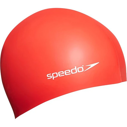 Speedo Шапочка для плавания Junior Plain Flat Silicone Cap Red