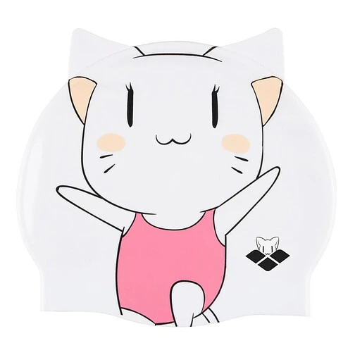 Arena Шапочка для плавания FRIENDS KIDS SILICONE CAP white-pink
