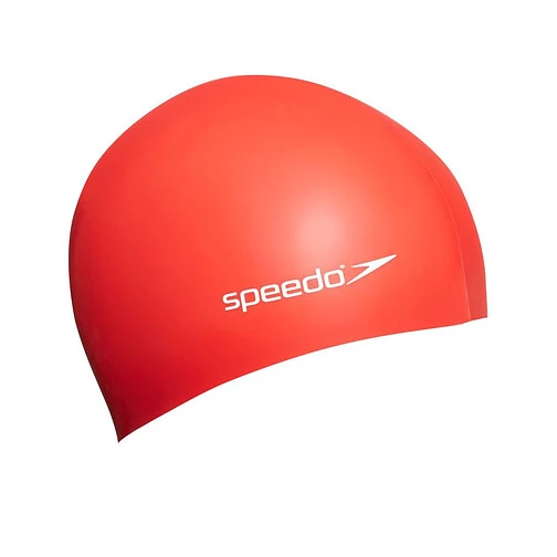 Speedo Шапочка для плавания Junior Plain Flat Silicone Cap Red