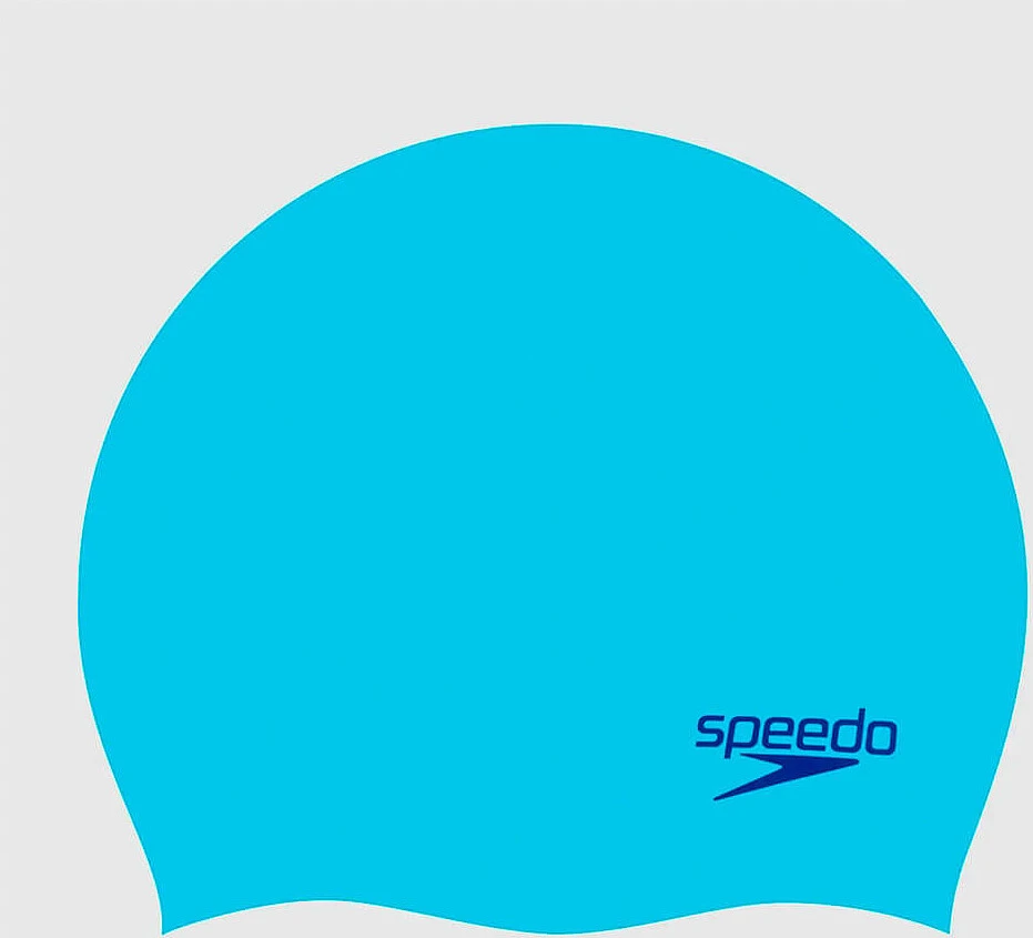 Speedo Шапочка для плавания Plain Moulded Silicone Cap JR light/blue