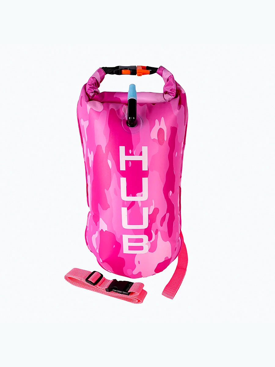 HUUB Буй опознавательный для плавания на открытой воде Safety Tow Float Pink Camo