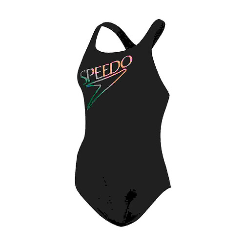 Speedo Купальник Retro Logo Medalist Black/Blue