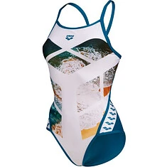 Arena Купальник ARENA PLANET SUPER FLY BACK  white multi-blue cosmo