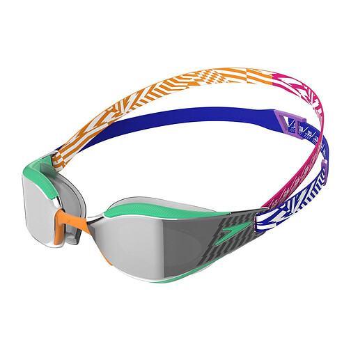Speedo Очки для плавания Fastskin Hyper Elite Mirror Green/Orange