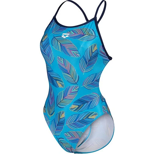 Arena Купальник ARENA FALLING LEAVES BOOSTER BACK neon blue/turq multi