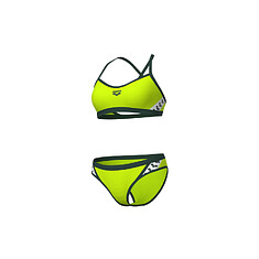 Arena Купальник спортивный ARENA ICONS BIKINI CROSS SOLID artic lime-dark sage