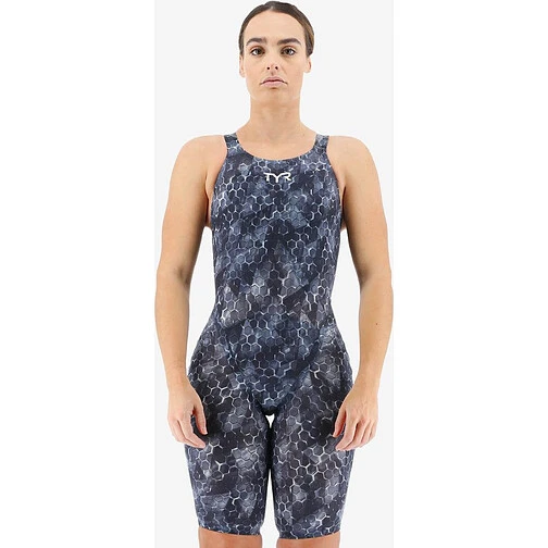 TYR Гидрокостюм Avictor 2 Open Back Swimsuit blk/grey