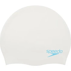 Speedo Шапочка для плавания Plain Moulded Silicone Cap JR White/Blue