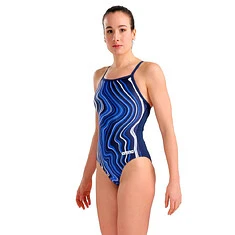 Arena Купальник LIGHTDROP BACK MARBLED navy-navy multi