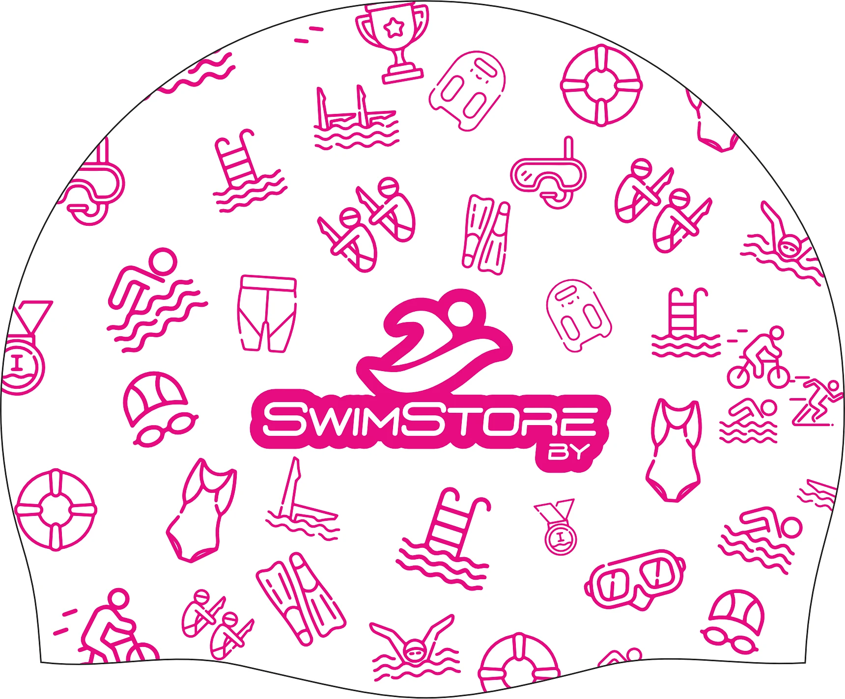 SwimStore Шапочка для плавания Aquatics white