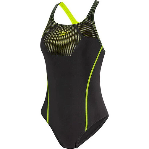 Speedo Купальник Tech Placement Medalist Swimsuit Black/Yellow