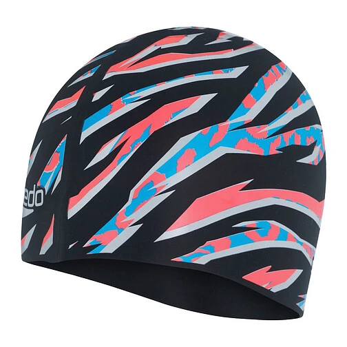 Speedo Шапочка для плавания Slogan PRT Cap JR black/red
