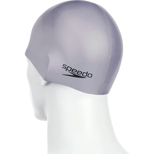Speedo Шапочка для плавания Plain Moulded Silicone Cap Grey