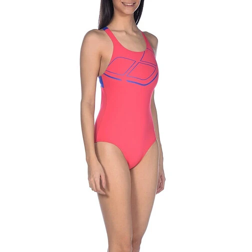 Arena Купальник с поддержкой груди ESSENTIALS SWIM PRO BACK LB Freak Rose-Neon Blue