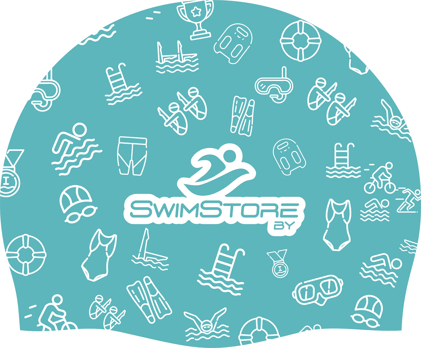 SwimStore Шапочка для плавания Aquatics ice mint