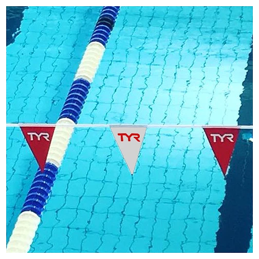 TYR Флажки опознавательные Backstroke Flags 2 Red-White (25m)