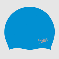 Speedo Шапочка для плавания Plain Moulded Silicone Cap Blue/Silver