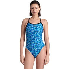 Arena Купальник POOLTILES CHALLENGE BACK black-blue multi