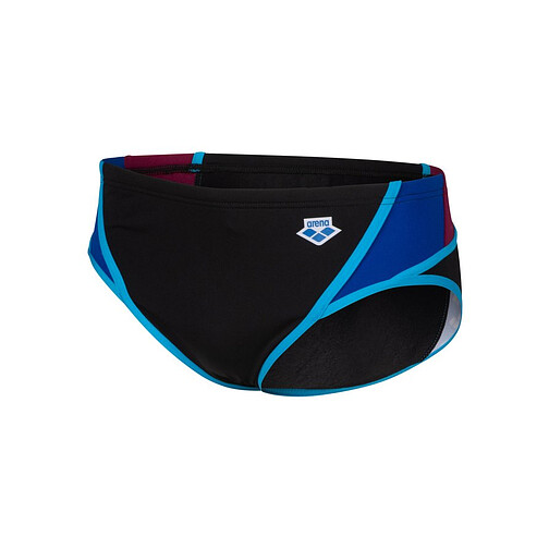 Arena Плавки спортивные ARENA ICONS SWIM BRIEFS PANEL black-neon blue-red fand-turquoise