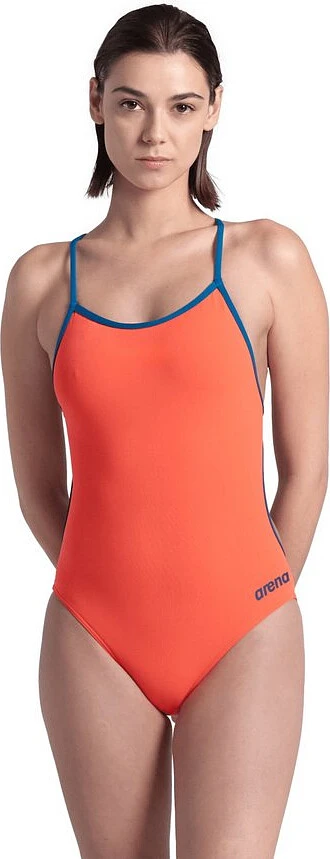 Arena Купальник LACE BACK SOLID bright coral-blue cosmo
