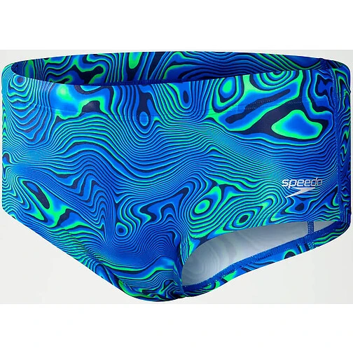 Speedo Плавки спортивные 17cm Allover Digital Brief blue/green