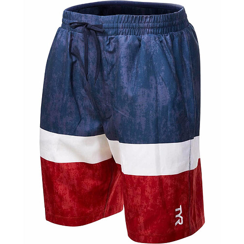 TYR Шорты для плавания Shoreline Swell Swim Short Red-White-Blue