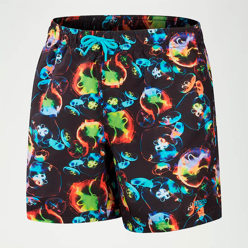 Speedo Шорты для плавания Boys' Digital Printed 15" Swim Shorts BLACK/ORANGE