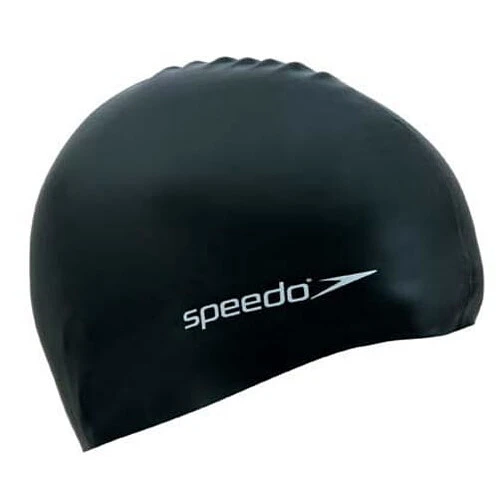 Speedo Шапочка для плавания Junior Plain Flat Silicone Cap Black