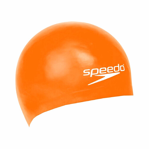 Speedo Шапочка для плавания Junior Plain Moulded Silicone Cap Orange