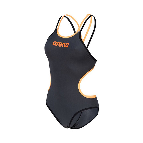 Arena Купальник ARENA ONE DOUBLE CROSS BACK asphalt-bl-fl orange