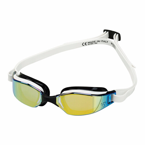Phelps Очки для плавания XCEED Titanium Mirrored Gold-Black-White