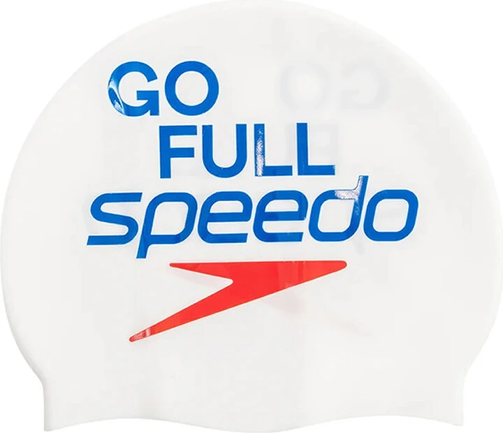 Speedo Шапочка для плавания Slogan Printed Cap White