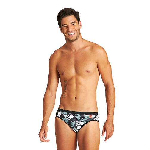 Arena Плавки CRAZY CAMO CATS BRIEF black-white multi