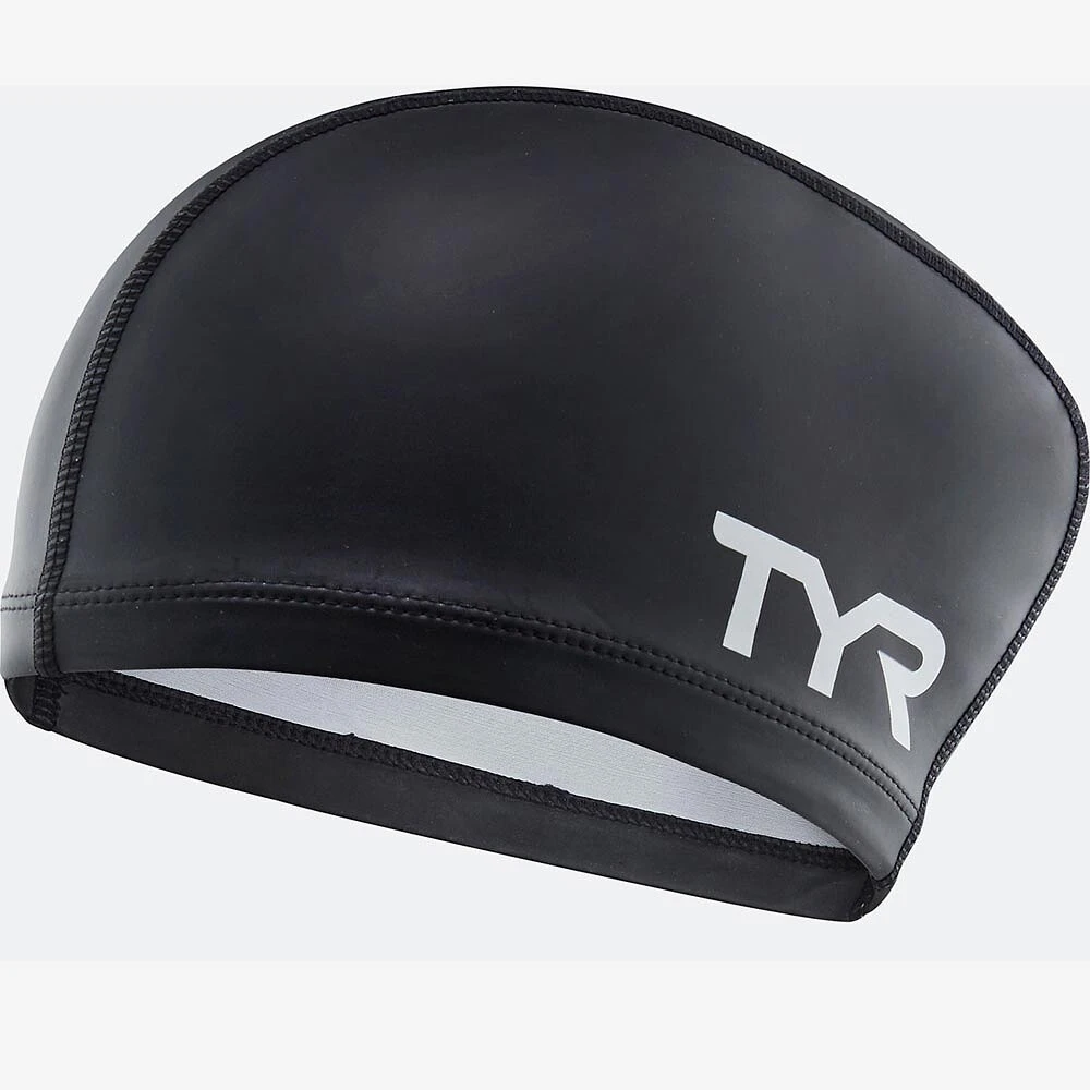 TYR Шапочка для длинных волос Long Hair Silicone Comfort Swim Cap black