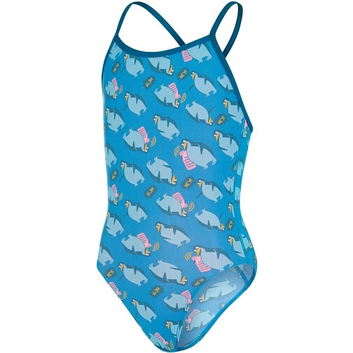 Speedo Купальник Flipper Phone Allover V-Back Junior blue/blue Speedo Купальник Flipper Phone Allover V-Back Junior blue/blue
