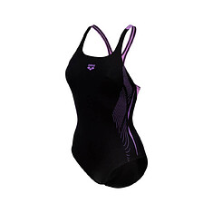 Arena Купальник SWIM PRO BACK GRAPHIC LB black-lavanda