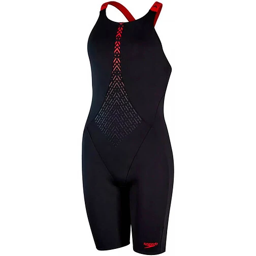 Speedo Купальник HydroPro Kneesuit black/red