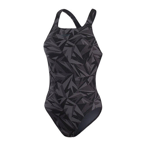 Speedo Купальник HYPERBOOM ALLOVER MEDALIST black/grey