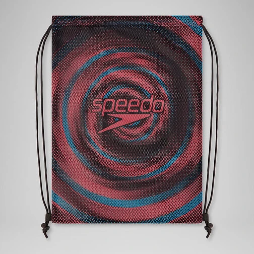 Speedo Мешок-рюкзак Printed Mesh Bag Black/Red Speedo Мешок-рюкзак Printed Mesh Bag Black/Red