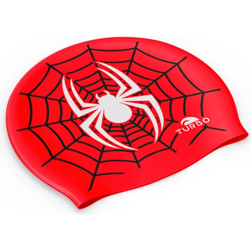 TURBO Шапочка для плавания SILICONE CAP 'SUEDE NEW SPIDER red